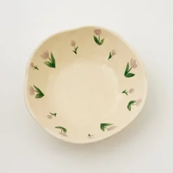 GigiandTom Painted Tulip Ceramic Bowl Purple* Tableware
