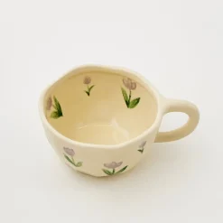 GigiandTom Painted Tulip Ceramic Mug Purple* Mugs & Teacups