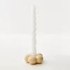 GigiandTom Petal Ceramic Taper Candle Holder Yellow* Candle Holders