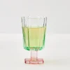 GigiandTom Posie Ribbed Wine Glass Green* Wine Glasses