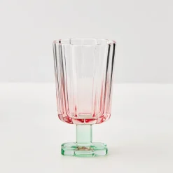 GigiandTom Posie Ribbed Wine Glass Pink* Wine Glasses