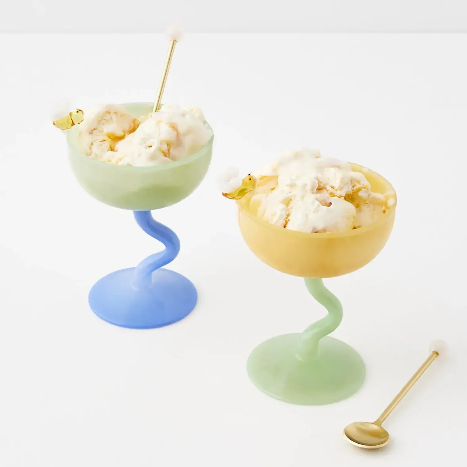 GigiandTom Quartz Brass Dessert Tea Spoon Set* Tableware