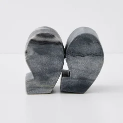 GigiandTom Quote Marble Bookends Grey* Decorative Objects & Trays