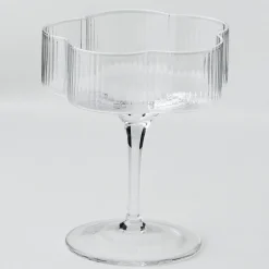 GigiandTom Ribbed Flower Champagne Glass* Wine Glasses