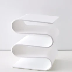 GigiandTom S Bend Acrylic Side Table White* Furniture