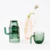 GigiandTom Saguaro Cactus Glass Set Of 4 Green* Drinkware