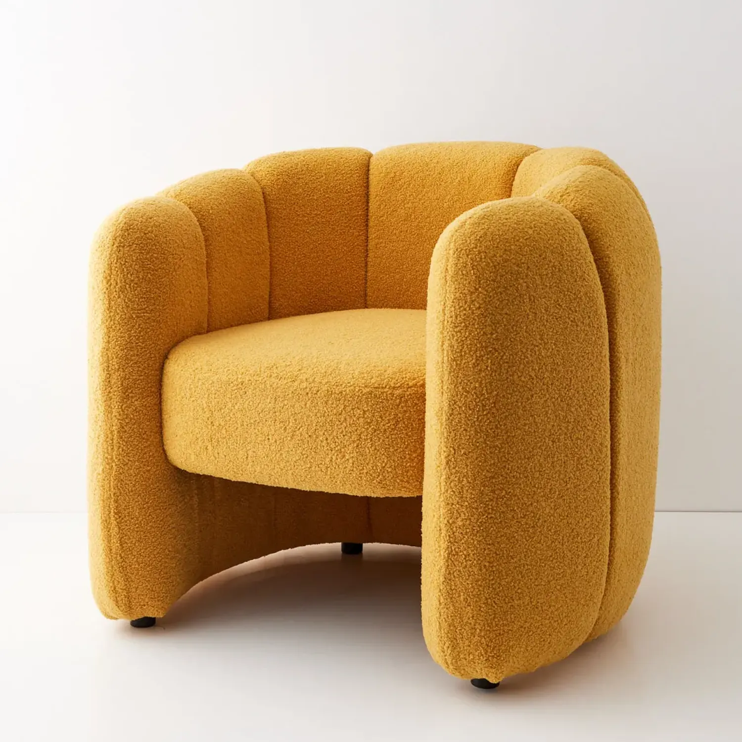 GigiandTom Shell Fabric Accent Chair Mustard* Furniture
