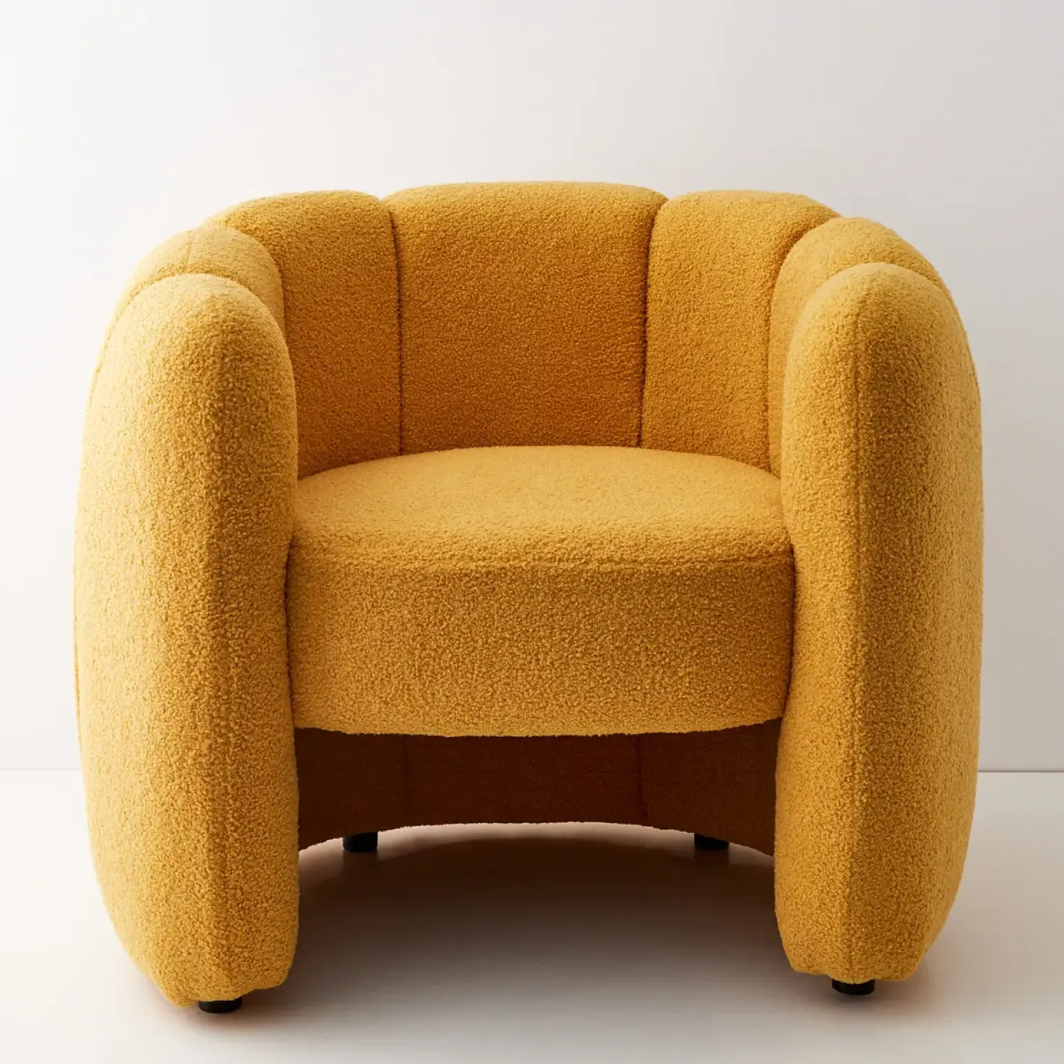 GigiandTom Shell Fabric Accent Chair Mustard* Furniture