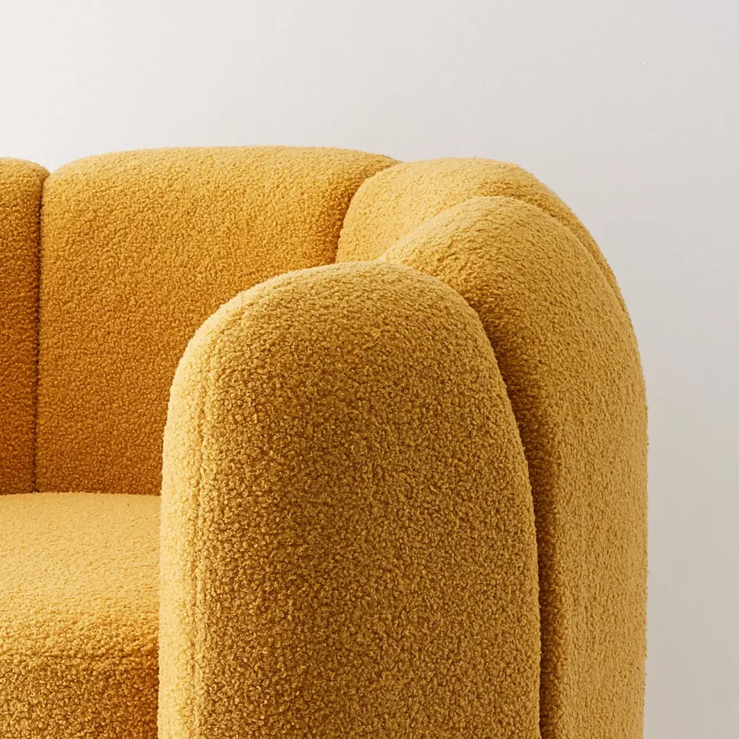 GigiandTom Shell Fabric Accent Chair Mustard* Furniture
