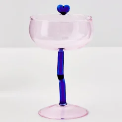 GigiandTom Swirl Stem Cocktail Glass Pink/Blue* Cocktail Glasses