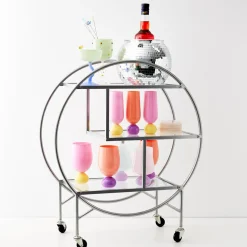 GigiandTom Vintage Style Bar Cart Silver* Bar Tools & Accessories