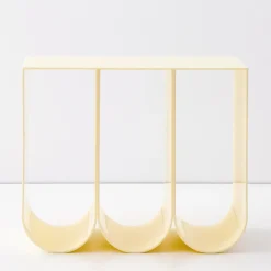GigiandTom W Curved Acrylic Side Table Cream* Furniture