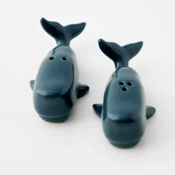 GigiandTom Wally Whale Ceramic Salt & Pepper Shakers* Tableware