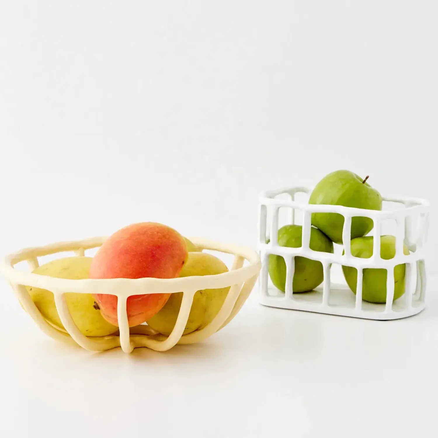 GigiandTom Weave Resin Fruit Bowl Beige* Kitchen Accessories
