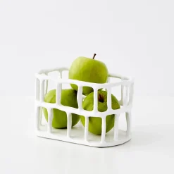 GigiandTom Weave Resin Fruit Bowl White* Kitchen Accessories
